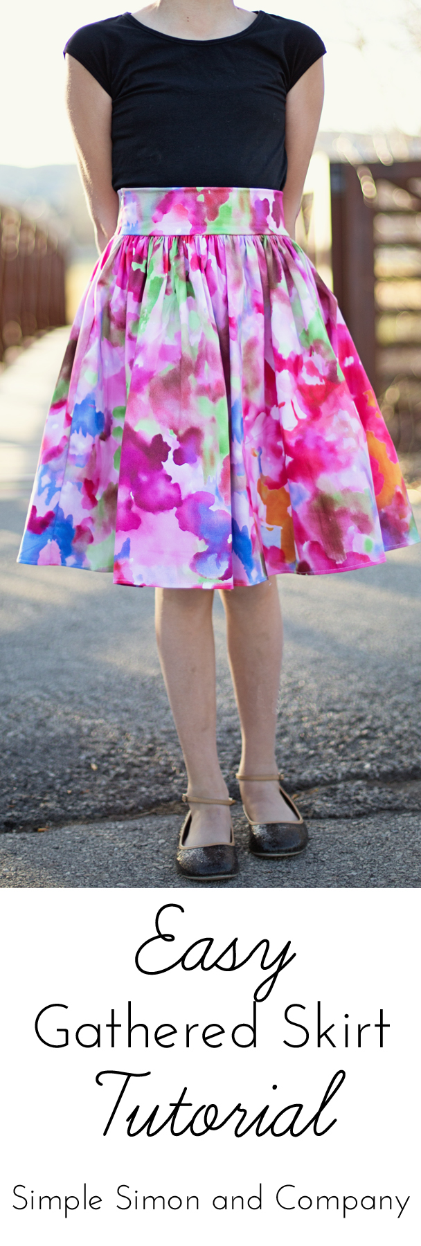 A Spring Skirt and A Tutorial On An Easy Gathered Skirt Simple Simon 